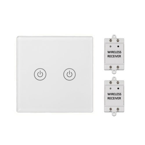 1/2/3 Gang Touch Control Outlet Wireless Light Switch with 3PCS Receivers Kit for Household Appliances Unlimited Connections Control Module Switch Pan 3