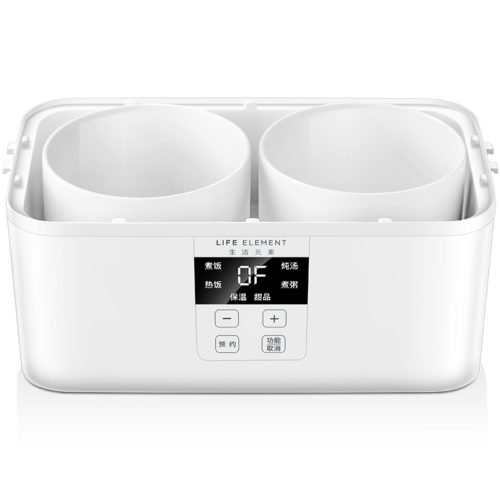 LIFE ELEMENT F15 Smart Timing Electric 300W Double Ceramic Lunch Box Insulation Rice Lunchbox 3