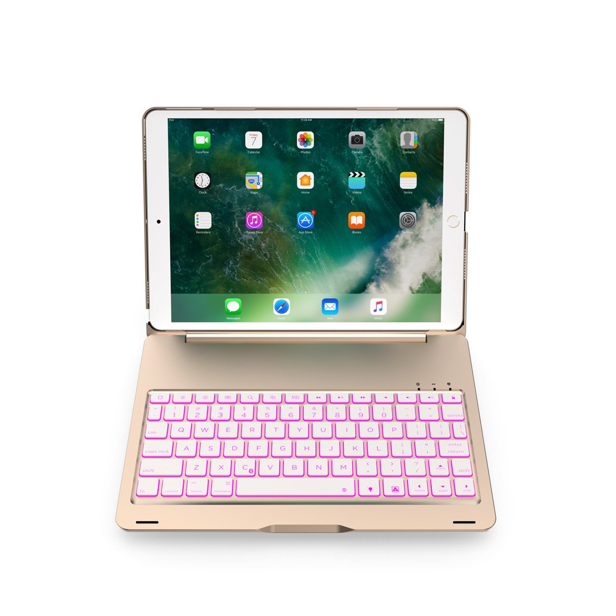 7 Colors Backlit Aluminum Alloy Wireless bluetooth Keyboard Case For iPad Air/iPad Air 2 2 7 Colors Backlit Aluminum Alloy Wireless bluetooth Keyboard Case For iPad Air/iPad Air 2 - Image 2