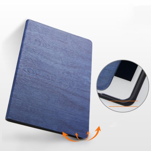 Wood Grain Pattern Smart Sleep Kickstand Case For iPad Mini 4 3