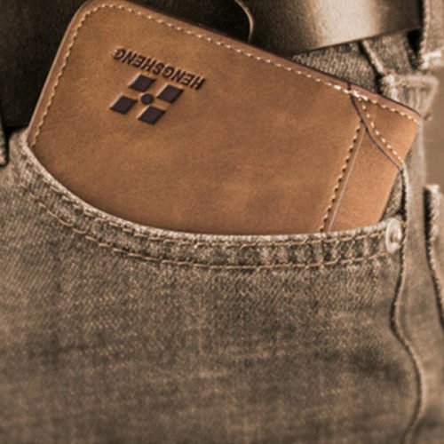 IPRee® Men's Vintage RFID Blocking Trifold Wallet PU Leather ID Credit Card Holder 10