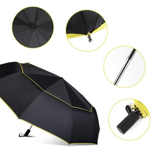 Banggood Golf Umbrella Double Layer Windproof Anti-UV Umbrella 3-4 People Three Folding Sunshade 5