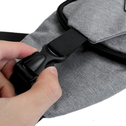 Men USB Charging Shoulder Chest Bag Sling Backpack Waterproof Sports Travel Pouch 7
