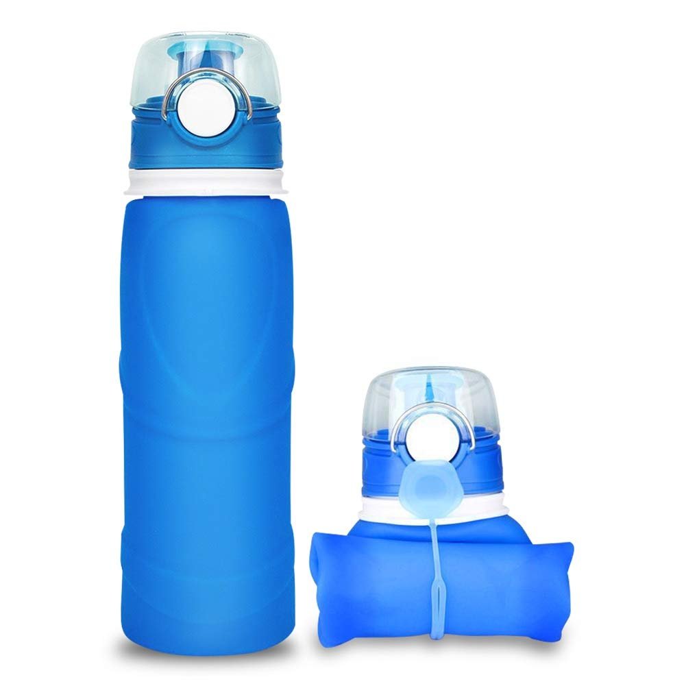 BIKIGHT 750ML Folding Bottle Sports Camping Traveling Portable Frosted Water Bottle 1