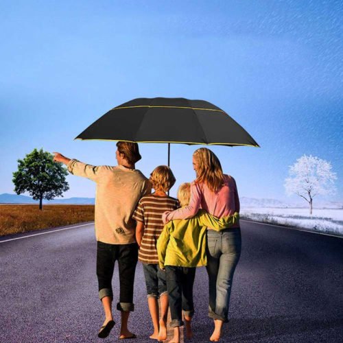 Banggood Golf Umbrella Double Layer Windproof Anti-UV Umbrella 3-4 People Three Folding Sunshade 12