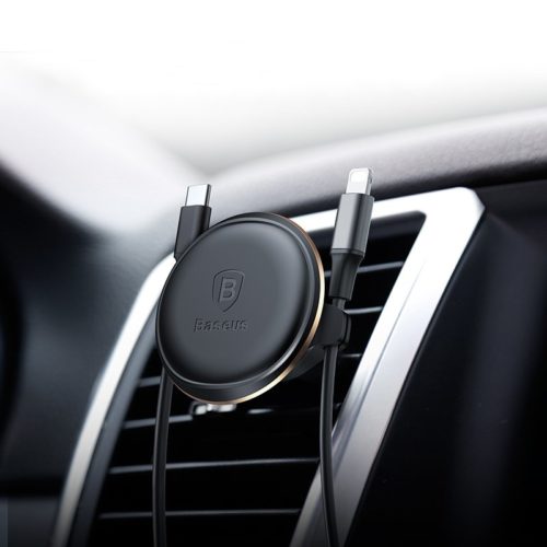 Baseus Cable Clip Magnetic Rotation Car Air Vent Phone Holder Stand for Samsung S8 iPhone X Xiaomi 4