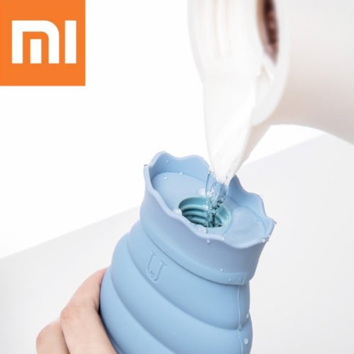 Xiaomi 313/620ml Hot Water Bag Microwave Heating Silicone Bottle Winter Heater With Knitted Cover 6