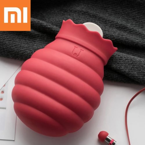 Xiaomi 313/620ml Hot Water Bag Microwave Heating Silicone Bottle Winter Heater With Knitted Cover 10