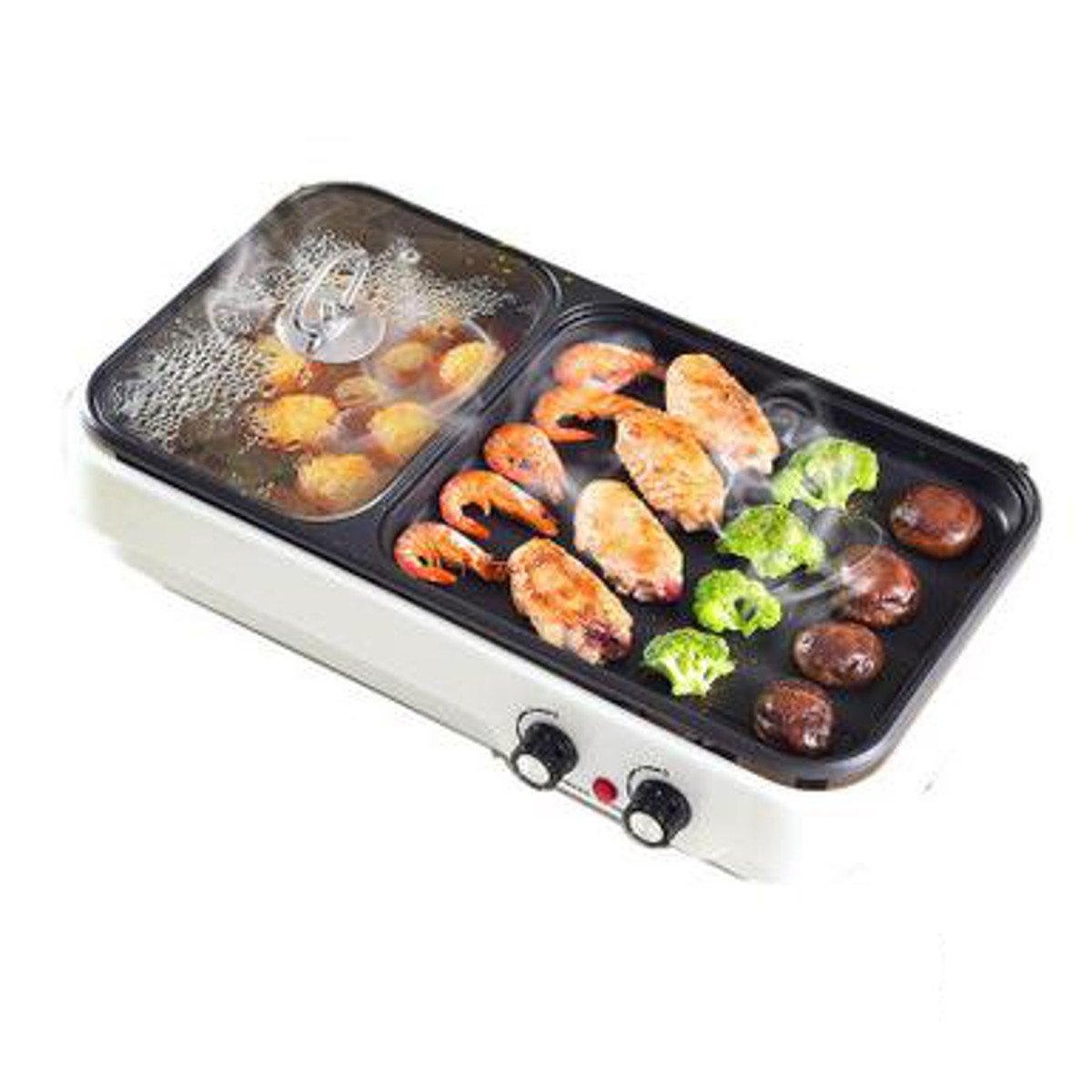 Electric Baking Pan Barbecue Hot Pot Non Stick BBQ Grill Oven Kitchen Cookware 2