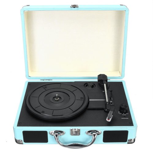 Vintage Vinyl LP Record Player Stereo Turntable 3Speed 2 Speakers Radio Recorder 1