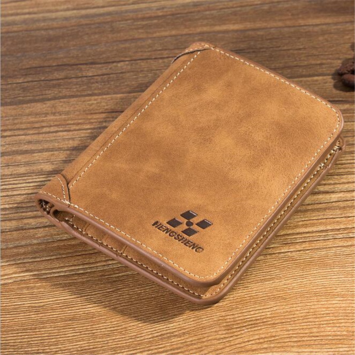 IPRee® Men's Vintage RFID Blocking Trifold Wallet PU Leather ID Credit Card Holder 8 IPRee® Men's Vintage RFID Blocking Trifold Wallet PU Leather ID Credit Card Holder - Image 8