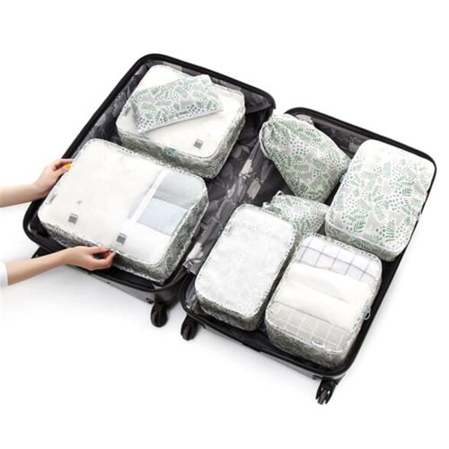 8PCS/Set Travel Luggage Organizer Storage Pouches Suitcase Packing Bags 8