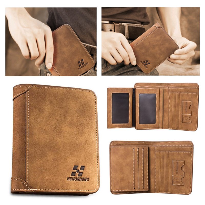 IPRee® Men's Vintage RFID Blocking Trifold Wallet PU Leather ID Credit Card Holder 1 IPRee® Men's Vintage RFID Blocking Trifold Wallet PU Leather ID Credit Card Holder