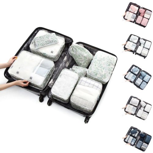8PCS/Set Travel Luggage Organizer Storage Pouches Suitcase Packing Bags 1
