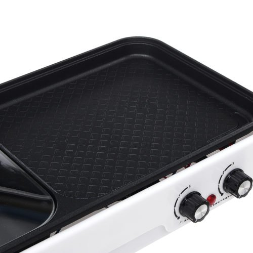 Electric Baking Pan Barbecue Hot Pot Non Stick BBQ Grill Oven Kitchen Cookware 10