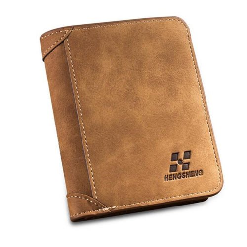 IPRee® Men's Vintage RFID Blocking Trifold Wallet PU Leather ID Credit Card Holder 3