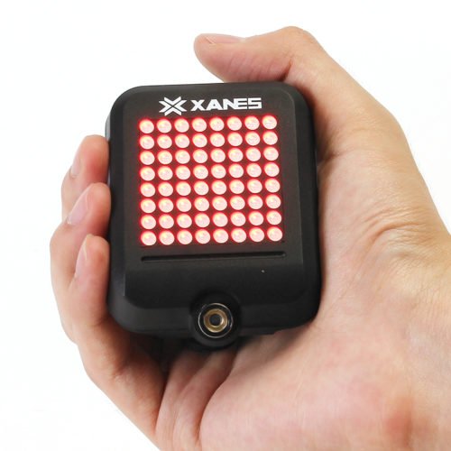 XANES STL-01 64 LED 80LM Intelligent Automatic Induction Steel Ring Brake Safety Bicycle Taillight with Infrared Laser Warning Waterproof Night Light USB Charging 6
