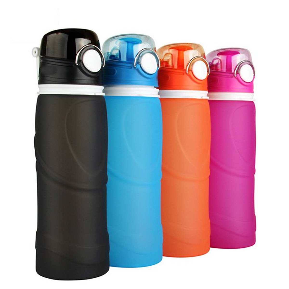 BIKIGHT 750ML Folding Bottle Sports Camping Traveling Portable Frosted Water Bottle 2 BIKIGHT 750ML Folding Bottle Sports Camping Traveling Portable Frosted Water Bottle - Image 2