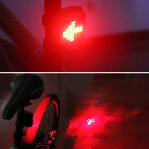XANES STL-01 64 LED 80LM Intelligent Automatic Induction Steel Ring Brake Safety Bicycle Taillight with Infrared Laser Warning Waterproof Night Light USB Charging 12