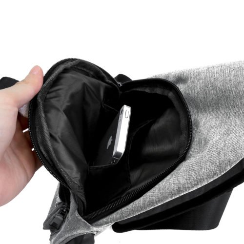 Men USB Charging Shoulder Chest Bag Sling Backpack Waterproof Sports Travel Pouch 6