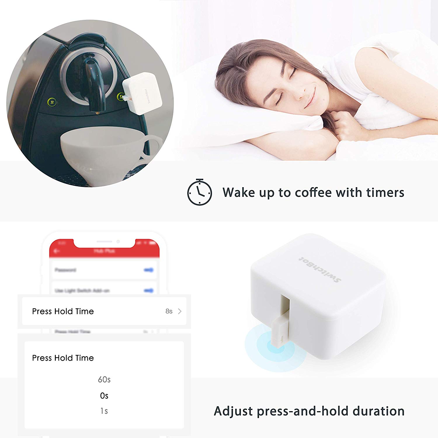 SwitchBot Smart Switch Button Pusher - No Wiring, Wireless App or Timer Control, Add SwitchBot Hub Works with Alexa, Google Home, Siri, IFTTT 4 SwitchBot Smart Switch Button Pusher - No Wiring, Wireless App or Timer Control, Add SwitchBot Hub Works with Alexa, Google Home, Siri, IFTTT - Image 4