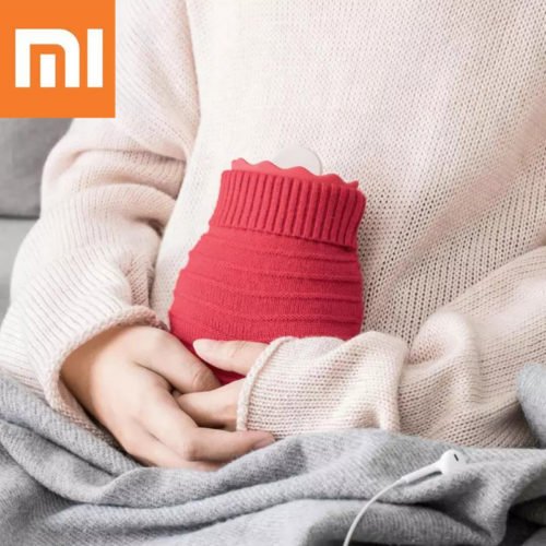 Xiaomi 313/620ml Hot Water Bag Microwave Heating Silicone Bottle Winter Heater With Knitted Cover 12