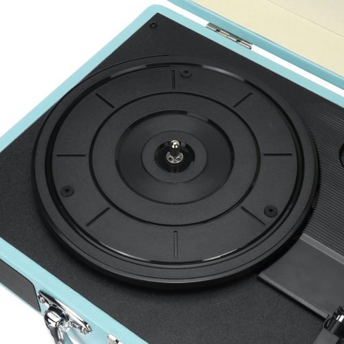B32603 bluetooth Wireless 3 Speed Vinyl Record Player Turntable Retro 2 Speakers Case 4