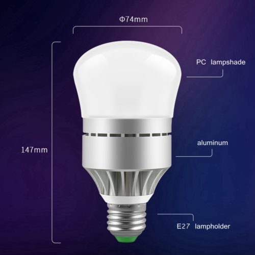 AC100-264V E27 9W RGBW RGBCW WIFI Smart LED Light Bulb Work With Voice Control for Home Living Room Table Lamp 9