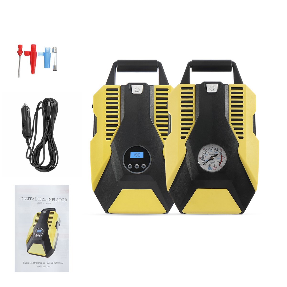 Max 260PSI 12V 10A 4kg/cm² 22 Cylinder Electric Pump Portable Emergency Tire Car Tyre Inflator Air Pump 1 Max 260PSI 12V 10A 4kg/cm² 22 Cylinder Electric Pump Portable Emergency Tire Car Tyre Inflator Air Pump