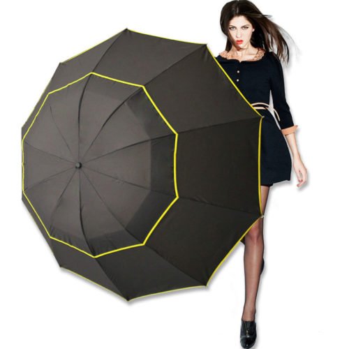 Banggood Golf Umbrella Double Layer Windproof Anti-UV Umbrella 3-4 People Three Folding Sunshade 8