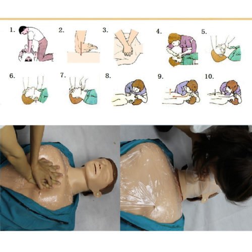 CPR Adult Manikin AED First Aid Training Dummy Training Medical Model Respiration Human 8