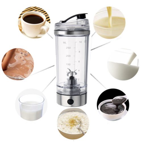 250ML Portable USB Rechargeable Protein Shaker Tornado Mixer Bottle HandHeld Drink Stirring Cup 11