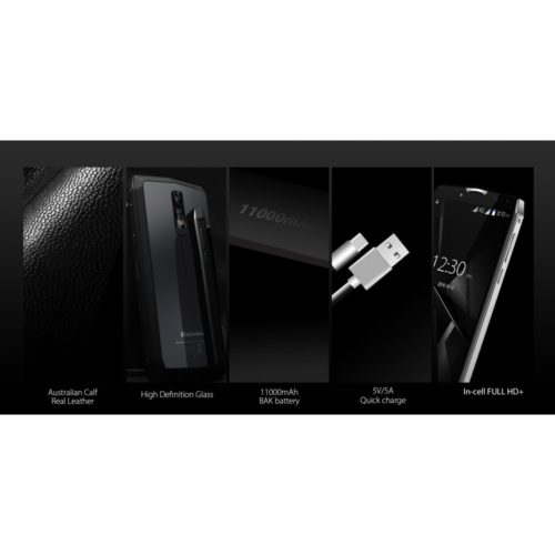 Blackview P10000 Pro 5.99 Inch FHD+ Full Screen 4GB RAM + 64GB ROM MT6763 Octa Core Smartphone Glass Black 3