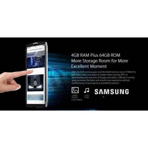 Blackview P10000 Pro 5.99 Inch FHD+ Full Screen 4GB RAM + 64GB ROM MT6763 Octa Core Smartphone Glass Black 10