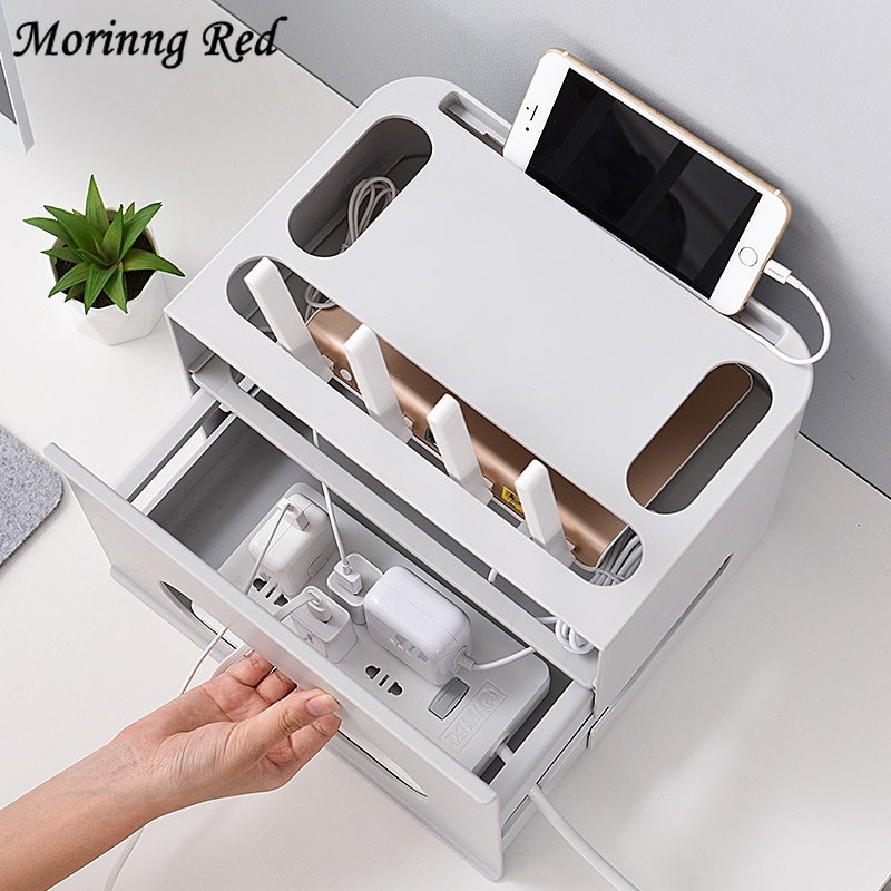 Double Layers Drawer Type WIFI Router Storage Box 1