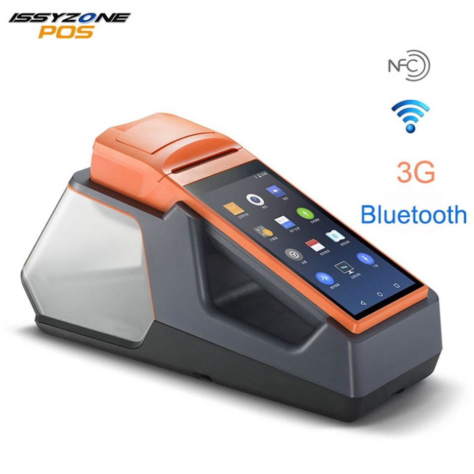 Android NFC Handheld POS Terminal Thermal Printer WIFI Bluetooth 3G 2