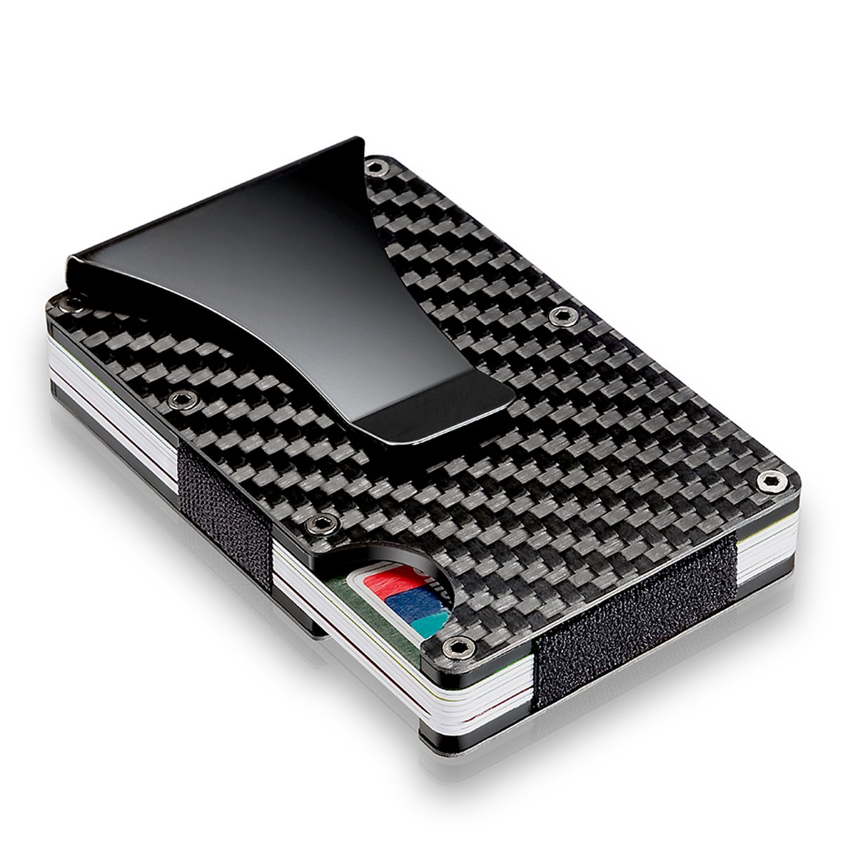 Slim Carbon Fiber Credit Card Holder RFID Blocking Metal Wallet Money Clip Case 1 Slim Carbon Fiber Credit Card Holder RFID Blocking Metal Wallet Money Clip Case