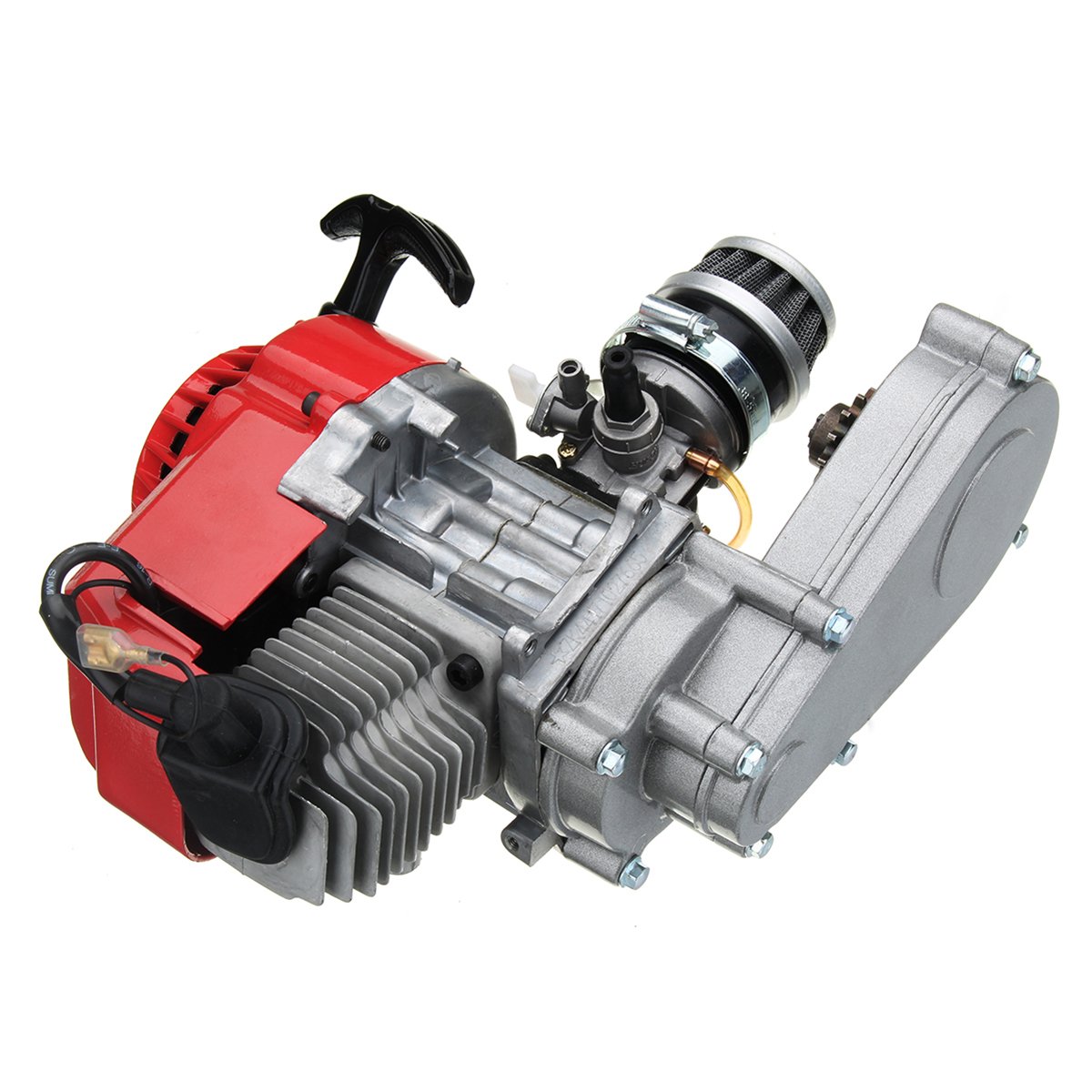 49cc Engine 2-Stroke Pull Start with Transmission For Mini Moto Dirt Bike Red 6 49cc Engine 2-Stroke Pull Start with Transmission For Mini Moto Dirt Bike Red - Image 6