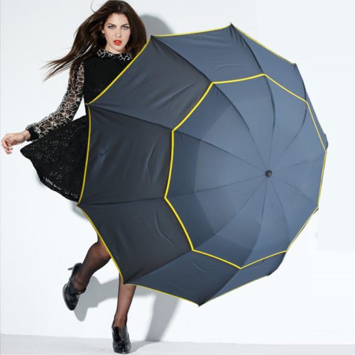 Banggood Golf Umbrella Double Layer Windproof Anti-UV Umbrella 3-4 People Three Folding Sunshade 9