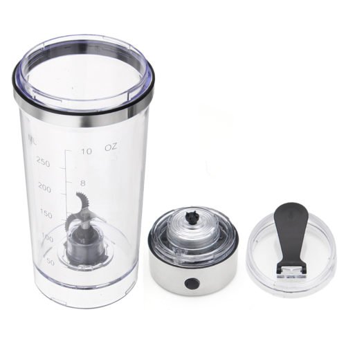 250ML Portable USB Rechargeable Protein Shaker Tornado Mixer Bottle HandHeld Drink Stirring Cup 5