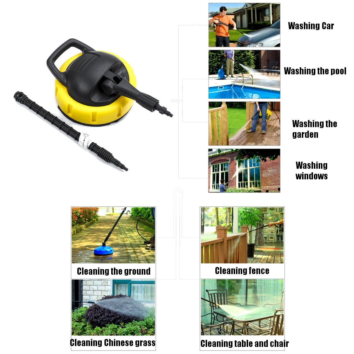Deck Patio Rotary Pressure Washer Cleaner Trigger for Karcher / for LAVOR BS VAX 7 Deck Patio Rotary Pressure Washer Cleaner Trigger for Karcher / for LAVOR BS VAX - Image 7