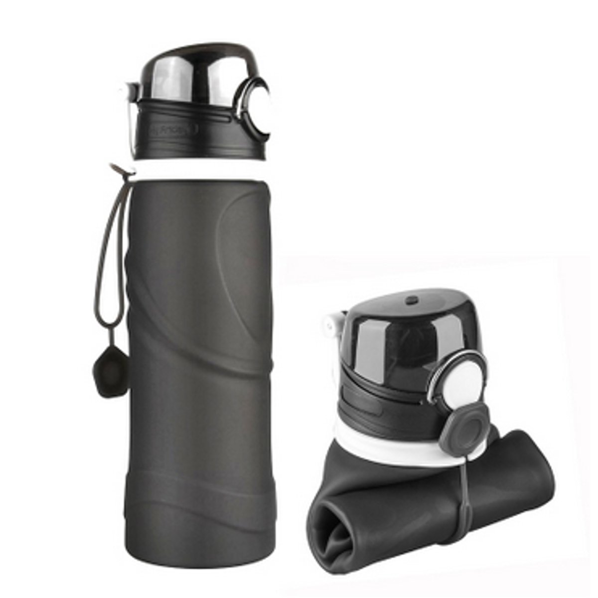 BIKIGHT 750ML Folding Bottle Sports Camping Traveling Portable Frosted Water Bottle 7 BIKIGHT 750ML Folding Bottle Sports Camping Traveling Portable Frosted Water Bottle - Image 7