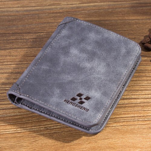 IPRee® Men's Vintage RFID Blocking Trifold Wallet PU Leather ID Credit Card Holder 6