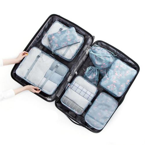 8PCS/Set Travel Luggage Organizer Storage Pouches Suitcase Packing Bags 12