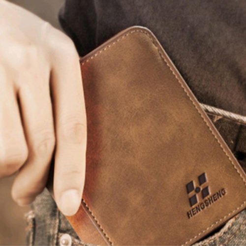 IPRee® Men's Vintage RFID Blocking Trifold Wallet PU Leather ID Credit Card Holder 11