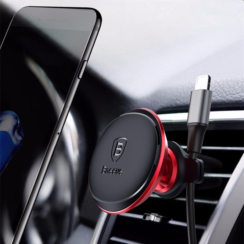Baseus Cable Clip Magnetic Rotation Car Air Vent Phone Holder Stand for Samsung S8 iPhone X Xiaomi 2 Baseus Cable Clip Magnetic Rotation Car Air Vent Phone Holder Stand for Samsung S8 iPhone X Xiaomi - Image 2