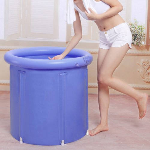 Inflatable Bathtub Portable PVC Plastic Tub Folding Water Place Room Spa Massage Bath 12