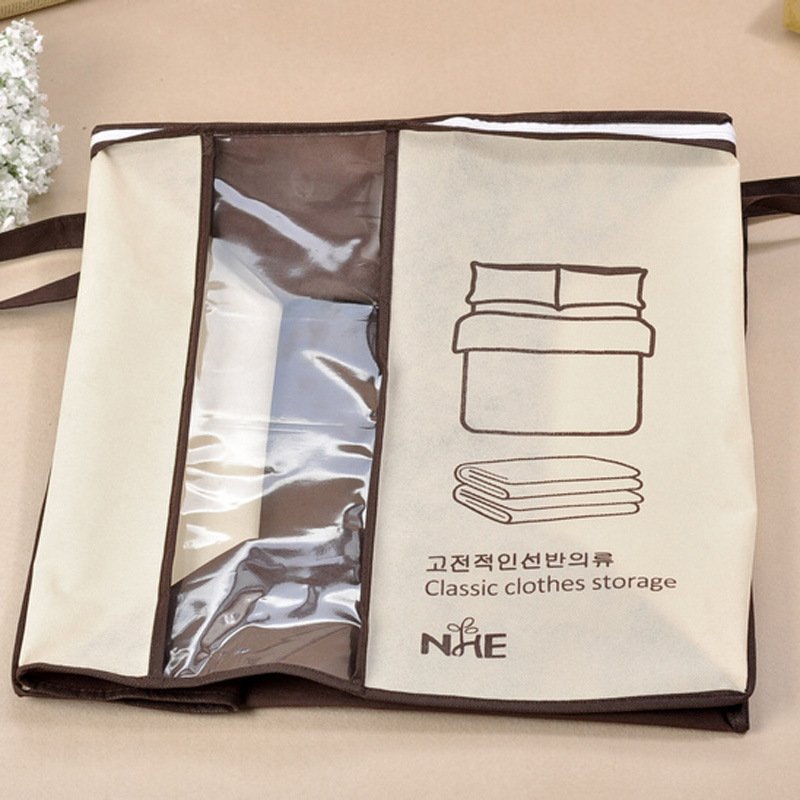 IPRee® 46x51x28cm Bamboo Charcoal Non Woven Quilts Bag Portable Big Size Storage Box with Window 7 IPRee® 46x51x28cm Bamboo Charcoal Non Woven Quilts Bag Portable Big Size Storage Box with Window - Image 7