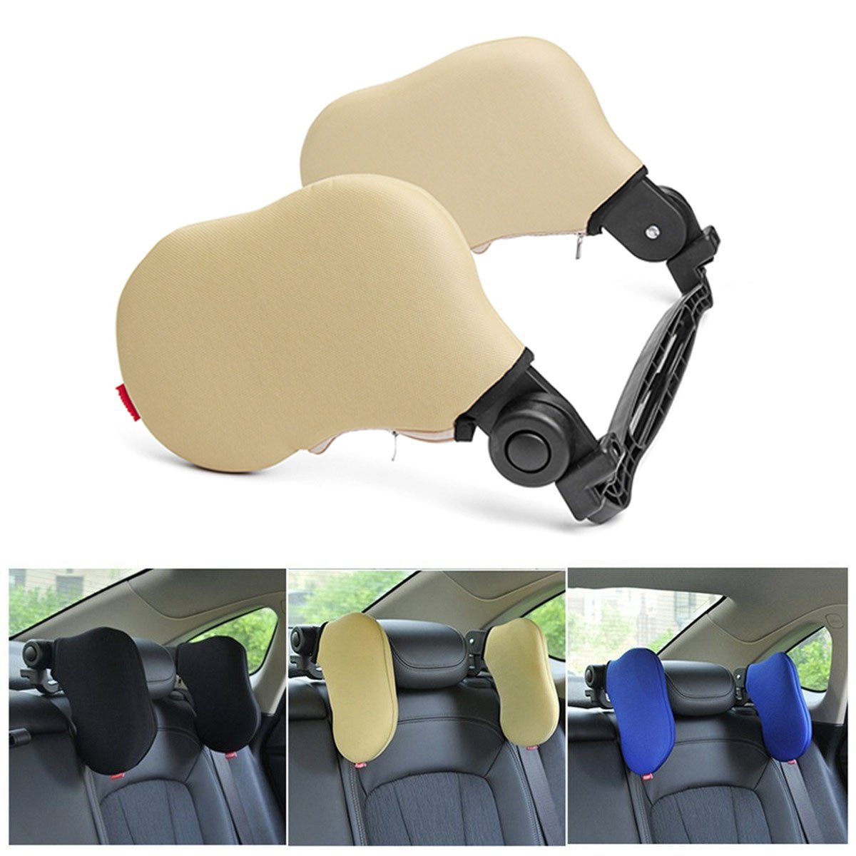Outdoor Car Seat Headrest Memory Foam Pillow Head Neck Rest Support Cushion 1