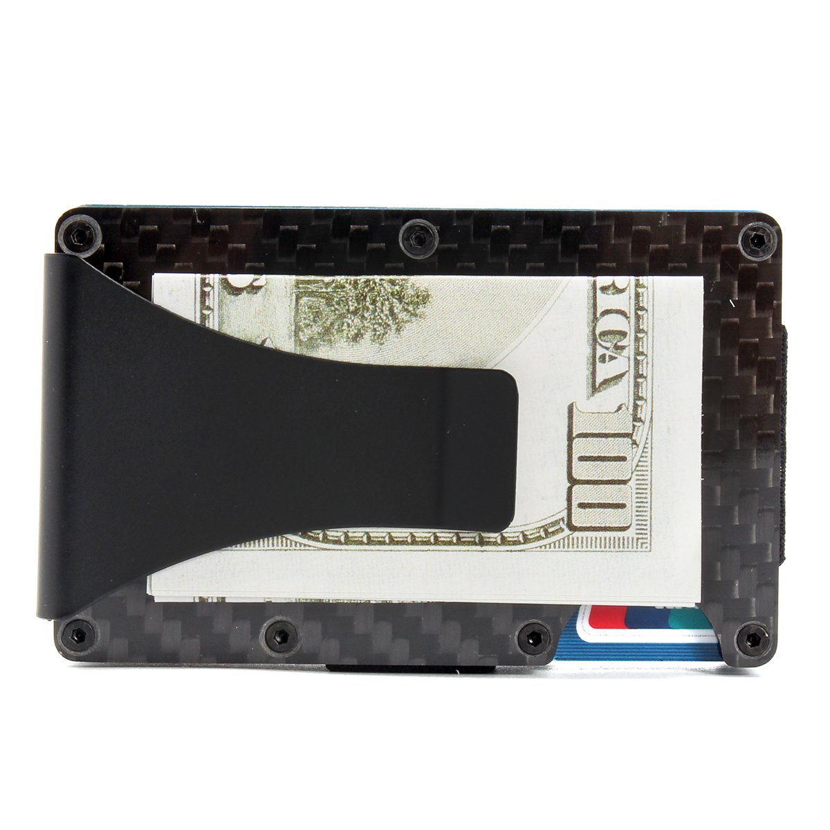 Slim Carbon Fiber Credit Card Holder RFID Blocking Metal Wallet Money Clip Case 10 Slim Carbon Fiber Credit Card Holder RFID Blocking Metal Wallet Money Clip Case - Image 10